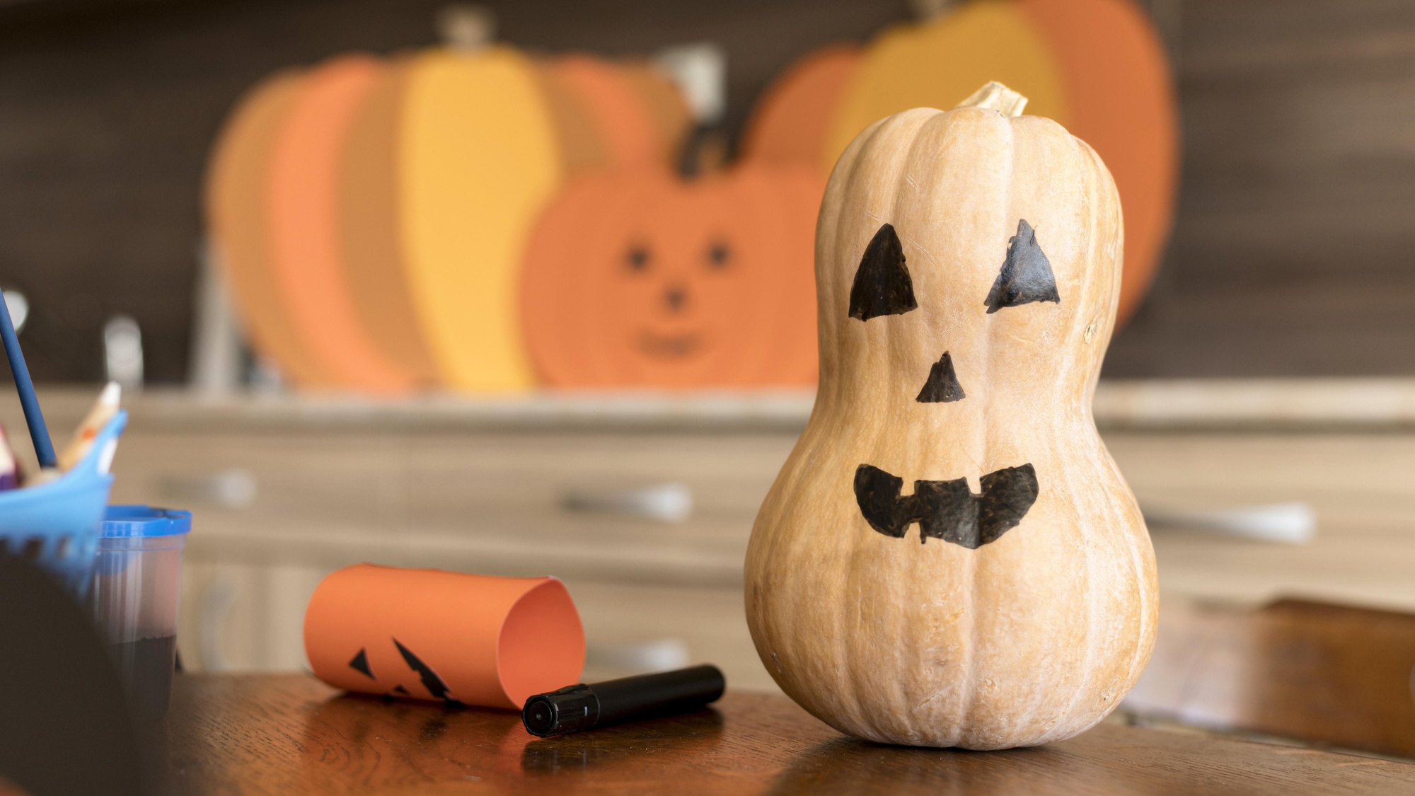 Halloween concept with pumpkin.